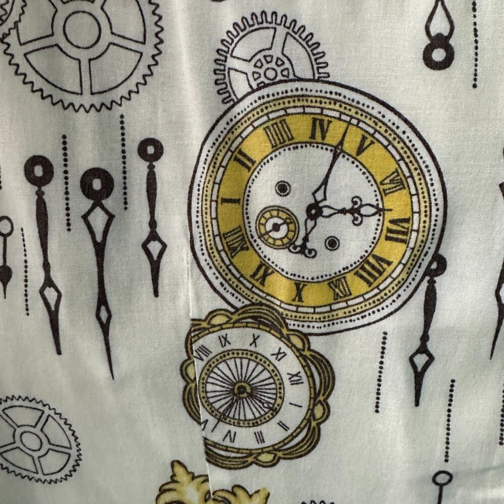 EUC Modcloth Bea & Dot Time is of the Elegance Clock Watch Print Dress in Large - Picture 4 of 11